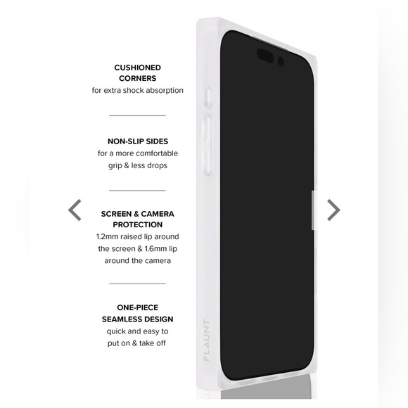 NWT  Flaunt Square Iridescent MagSafe iPhone Case Pearl Shell - Picture 3 of 10